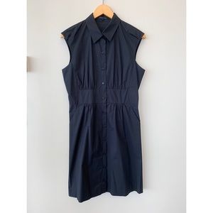 Theory Shailyn Stretch Cotton Shirt Dress